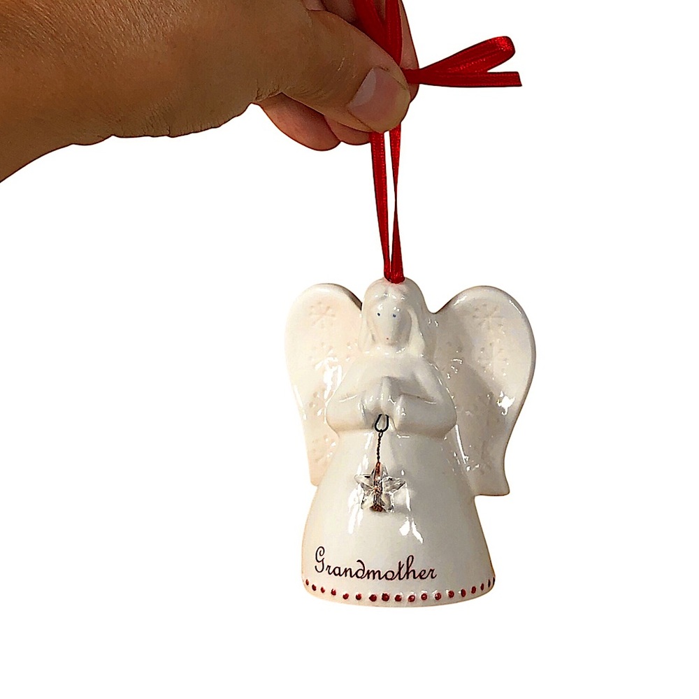 Vintage Russ Angel Grandmother Christmas Bell Ornament Christmas Grandma‎ Gift